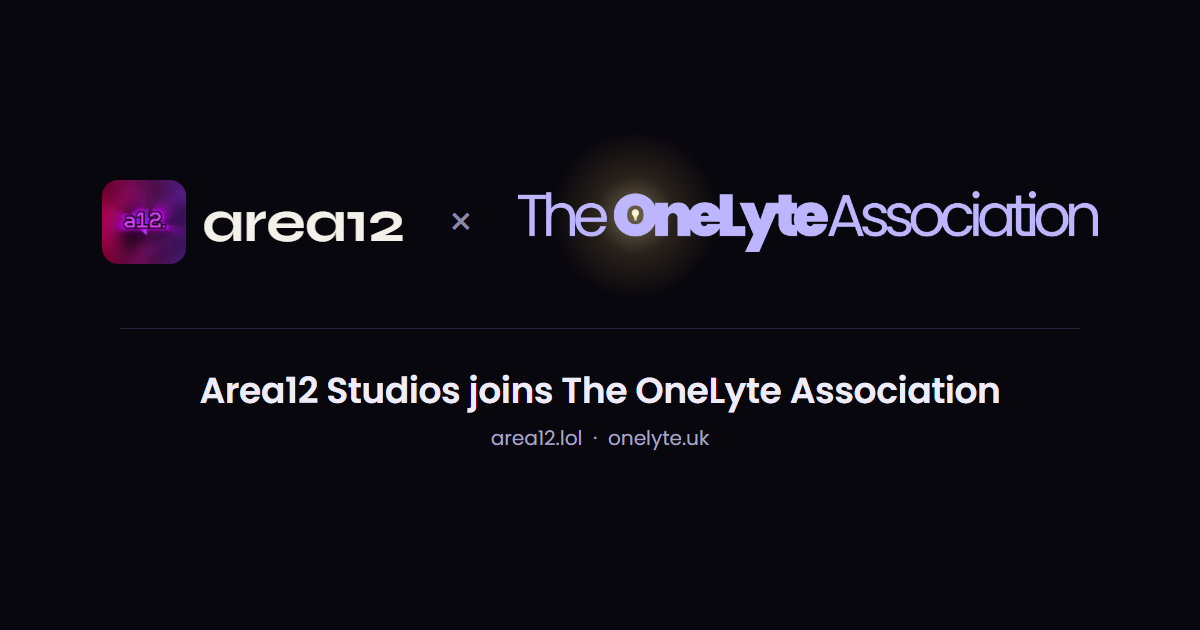The area12 and The OneLyte Association logos side by side